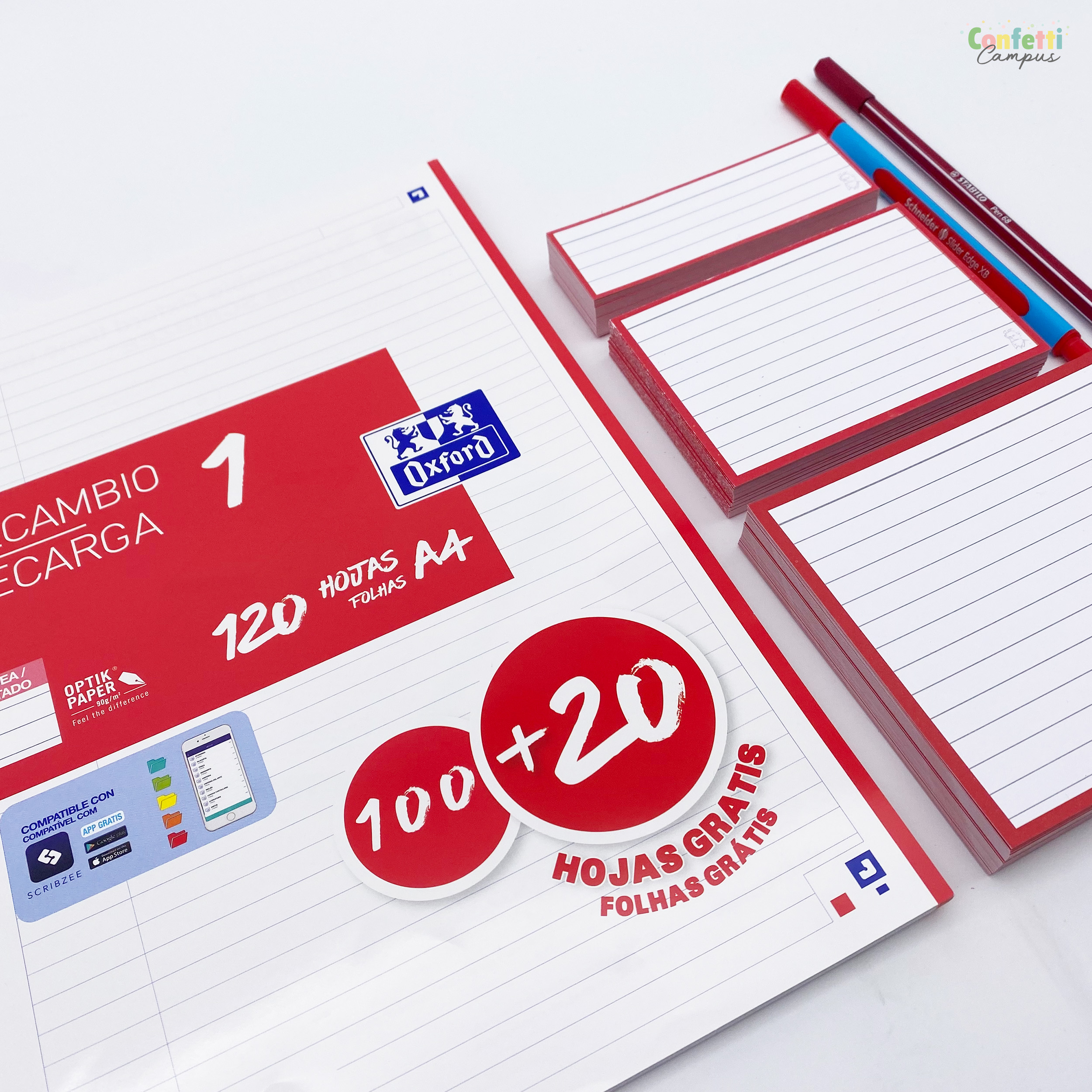 Kit Mes Jolies Notes De Cours Rouges