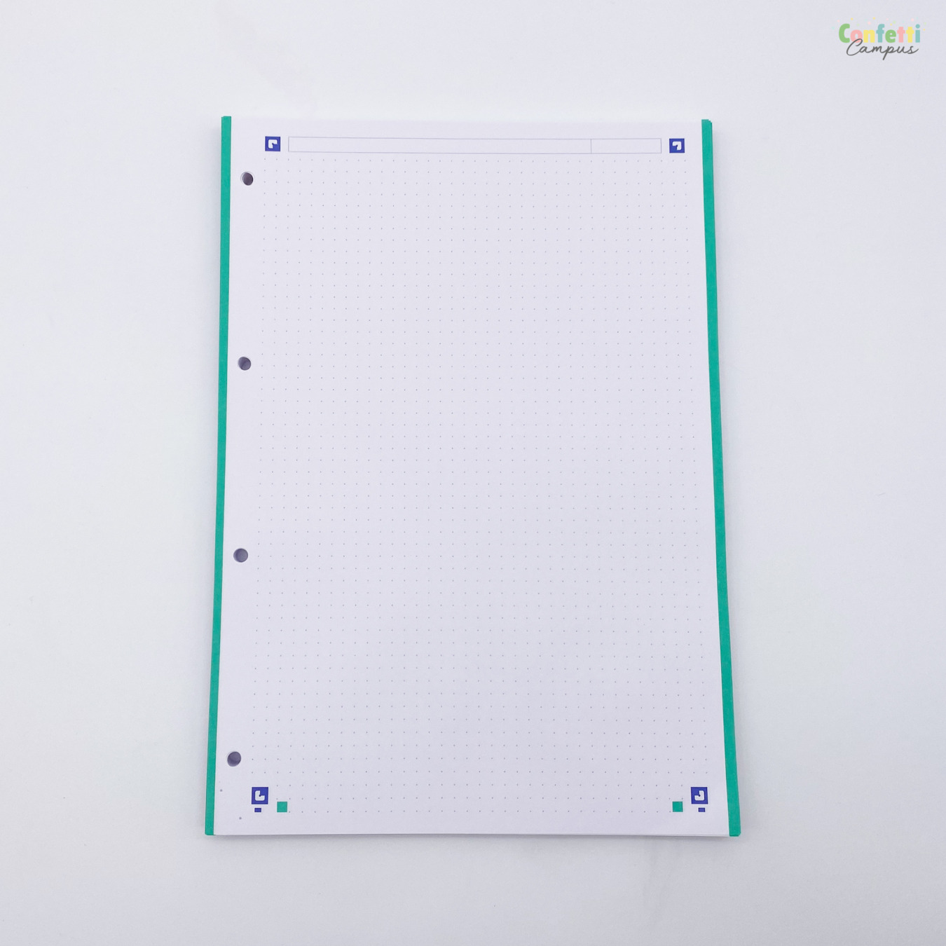 Recharge Feuilles Quadrillées A5 Oxford - 100 Feuilles 5x5 Mm Avec Quadrillage 4 Couleurs