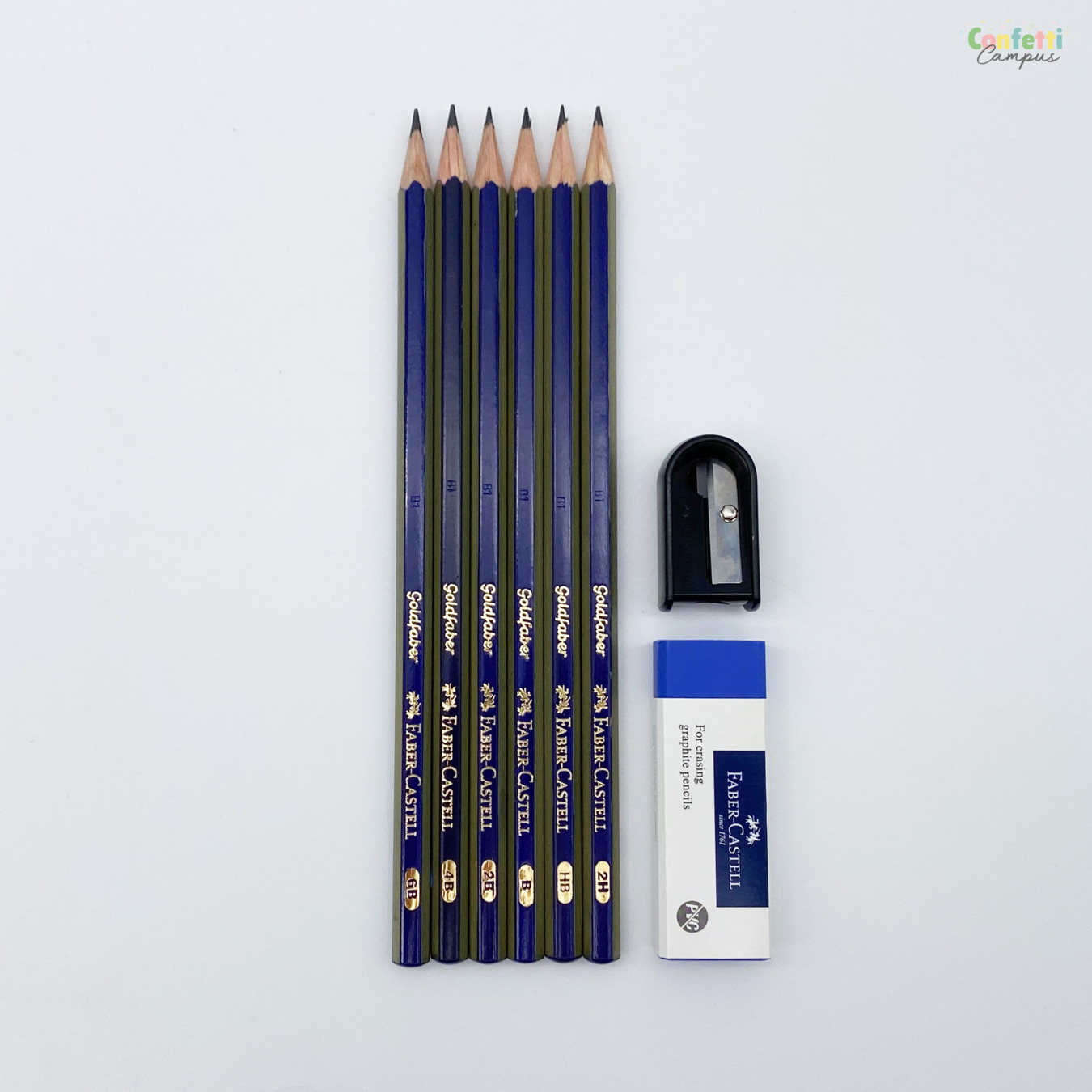 Set Faber-Castell : 6 Crayons HB Grip + Taille-crayon Coccinelle - Pour Enfants, Ergonomique Et écologique