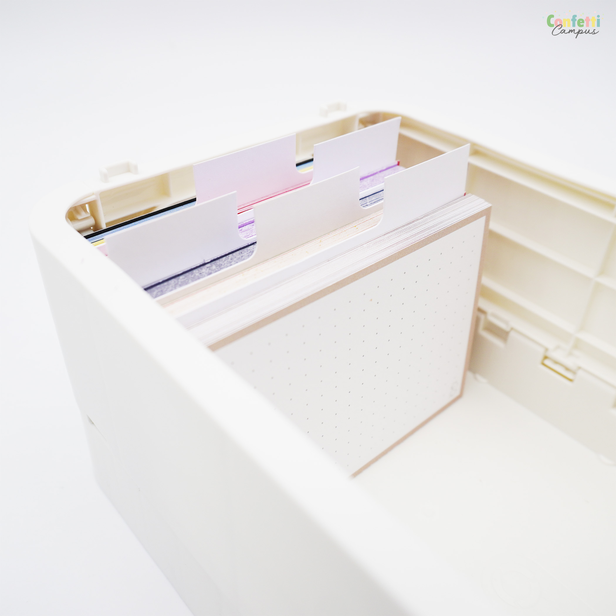 K3T Boîte à Fiches DIN A6 Avec Onglets Et 20 Fiches Lignées - Boîtier Transparent Réf. 65962