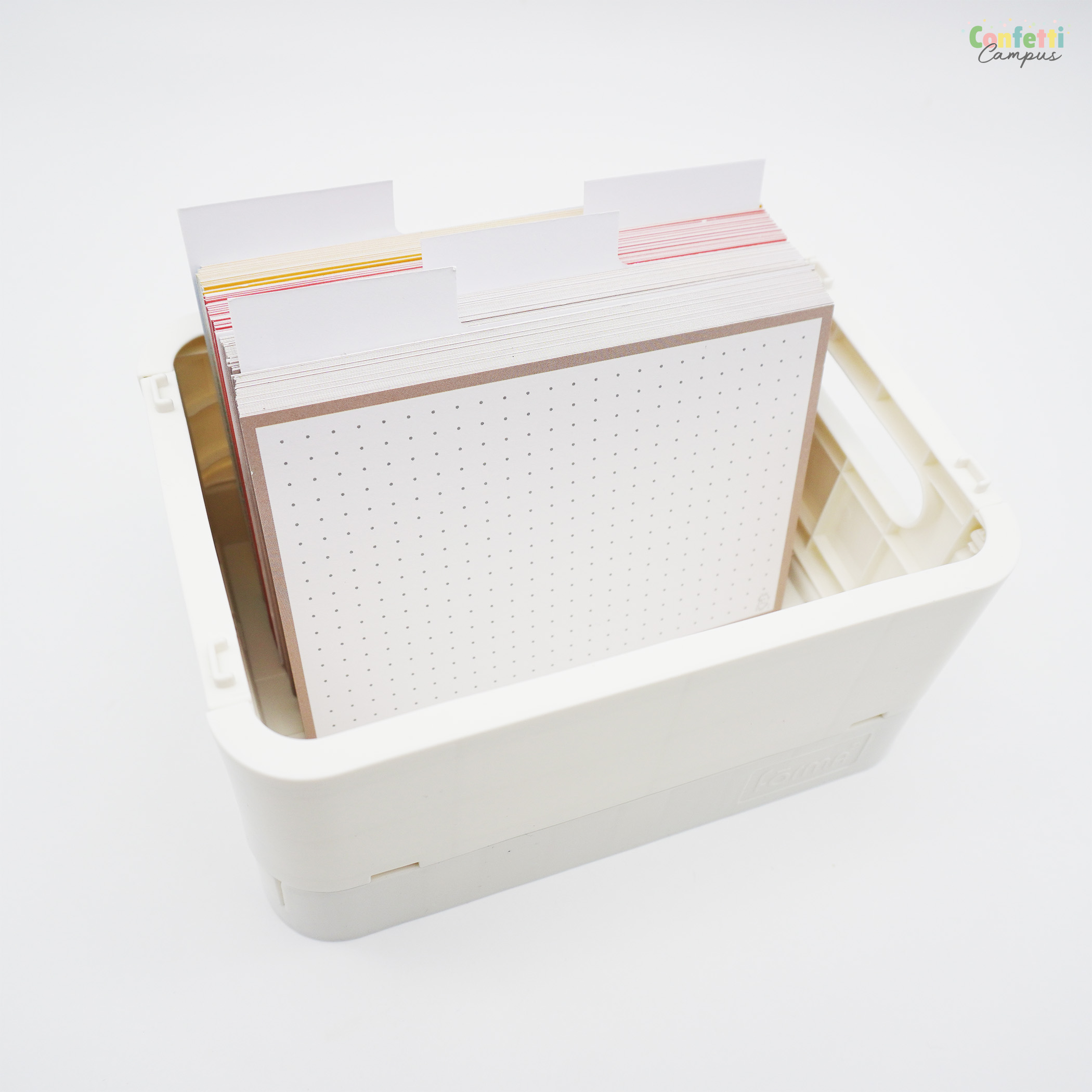 WEDO boîte à fiches A6 horizontal, bleu-transparent