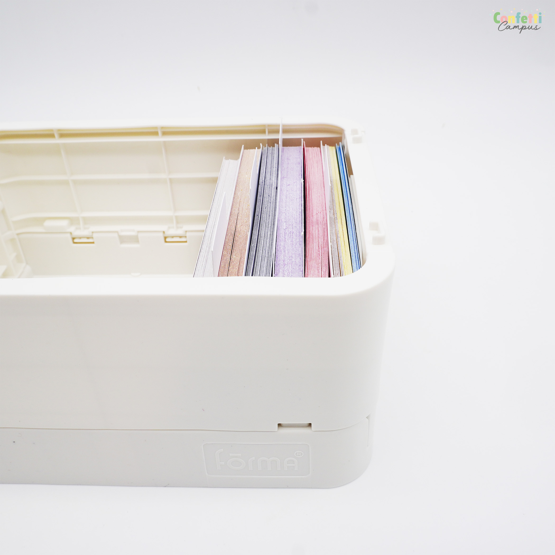Boîte à Fiches A7 En Bois 22x12.6x9cm - Avec Séparateurs - Rangement Bureau, École - Fiches Non Incluses