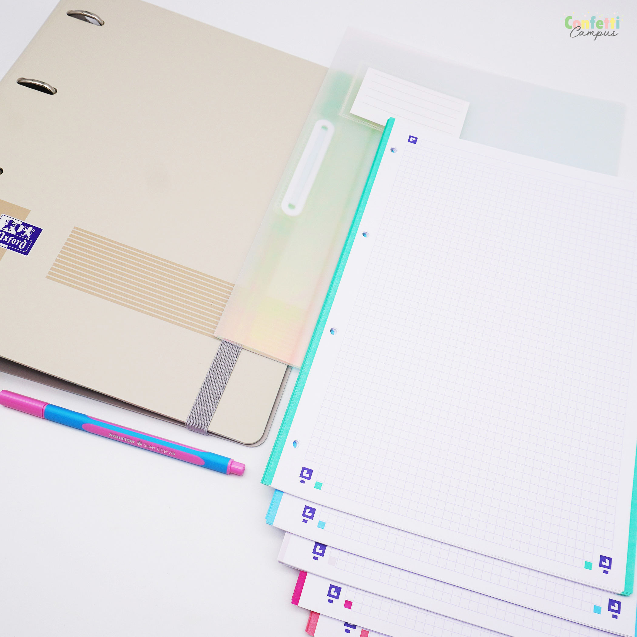 Skinny Notes Mon organisation Skinny Note'N'File Beige