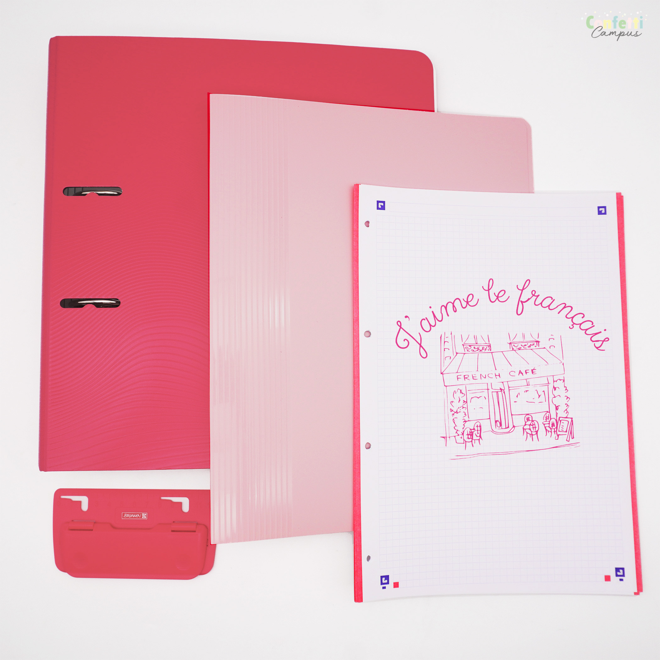 Mon organisation Slim Note'N'File Rose