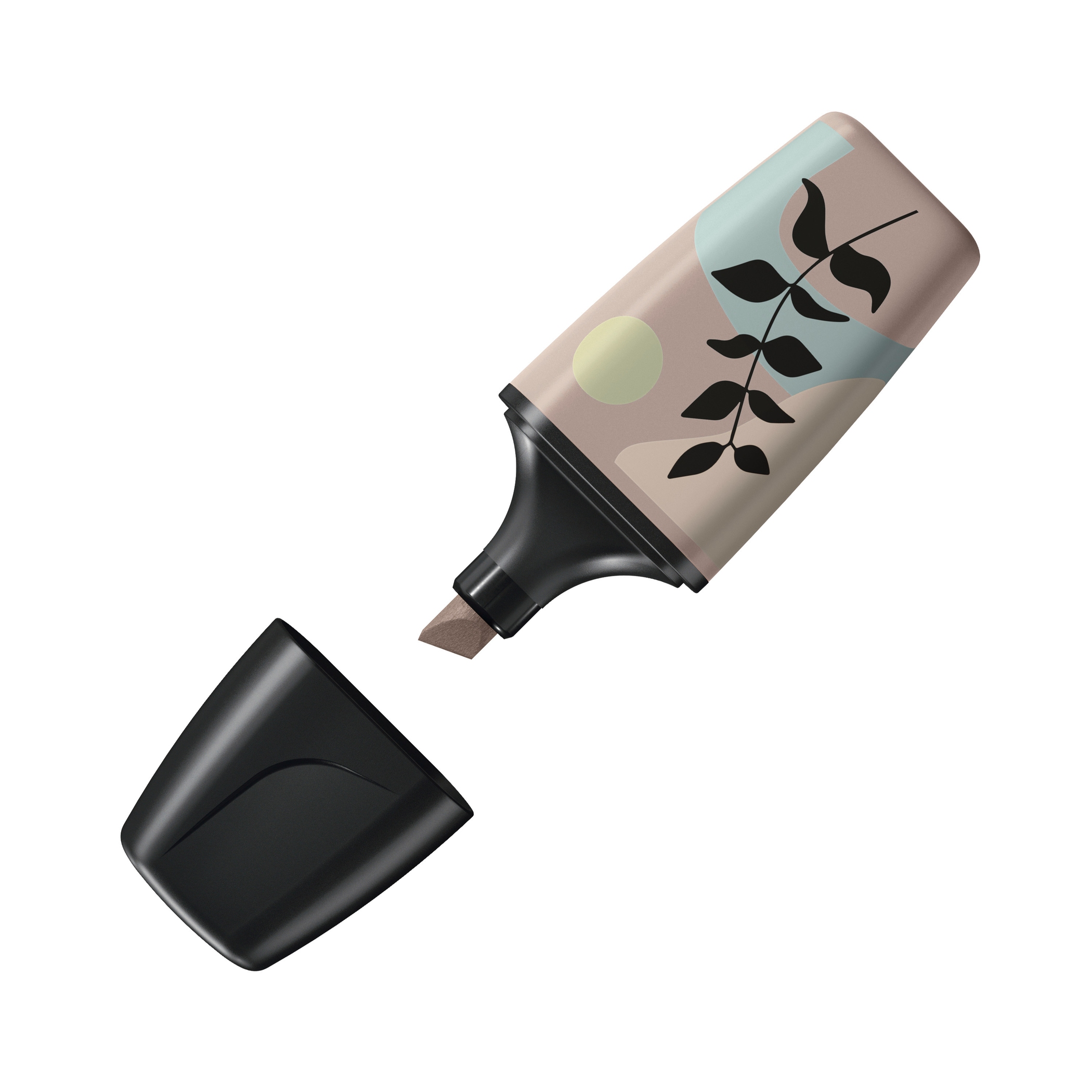 STABILO BOSS MINI Naturevibes - Pack De 6 Surligneurs Pastel - Motifs Lettering - Anti-Dessèchement