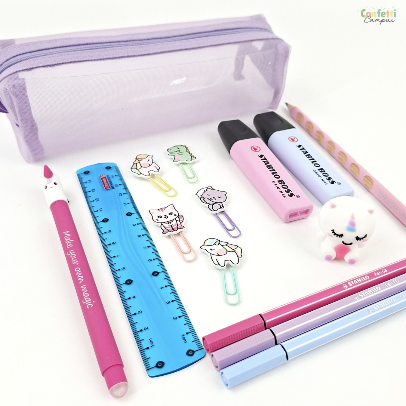 Trousse à Crayons à Nœud - Format Compact, Grande Capacité - Pour Fournitures Scolaires, Voyage, École, Collège