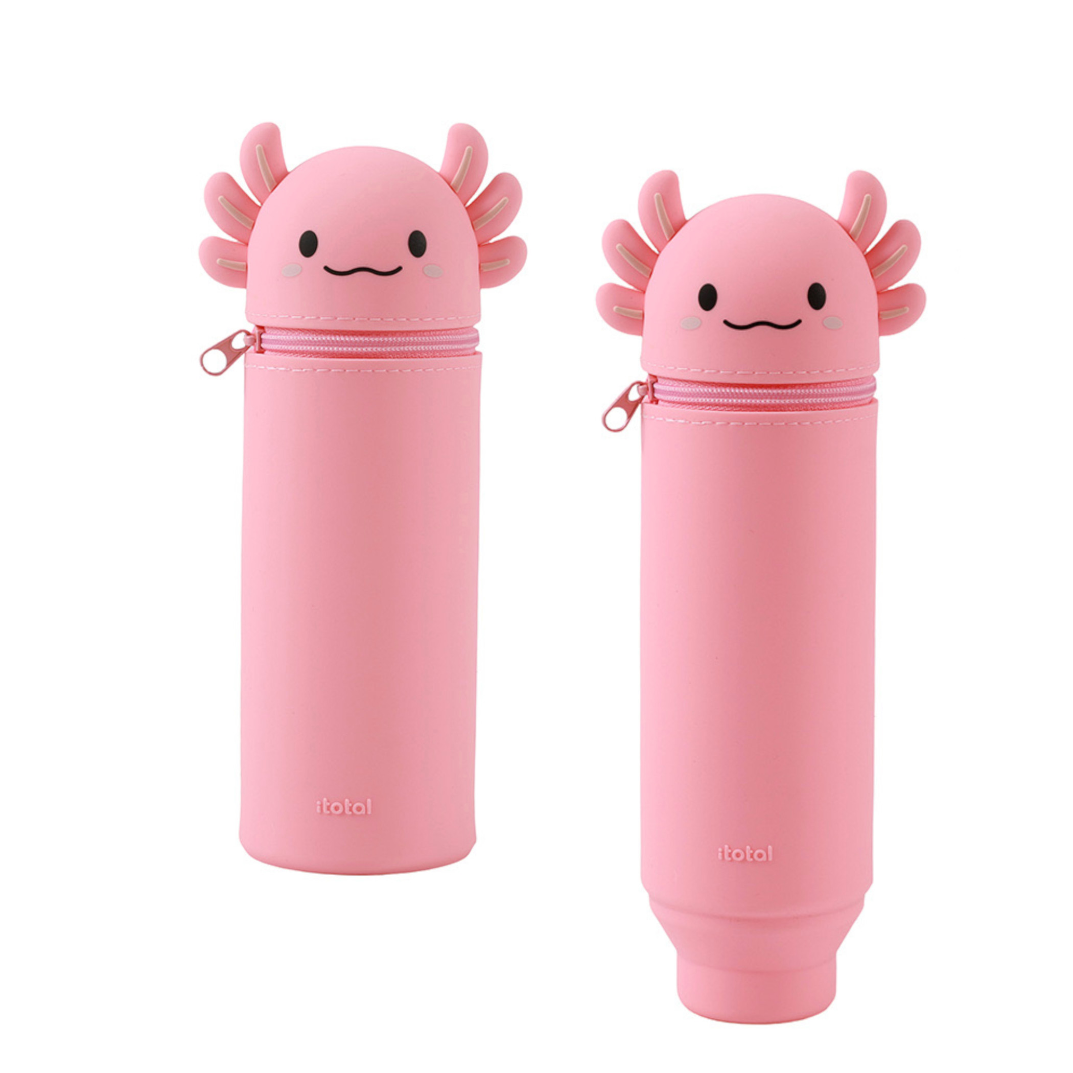 ITOTAL Trousse scolaire 2-en-1 extensible en silicone Axolotl Rose ...